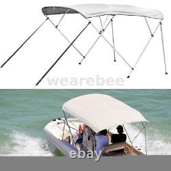 Bimini Top Boat Cover 54 High 4 Bow 8' ft. L x 67-103 W Gray with Rear
