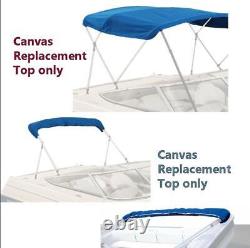 Bimini Top Boat Cover Canvas Blue withBoot Fits 4 BOW 96L 54H 91''-103''W