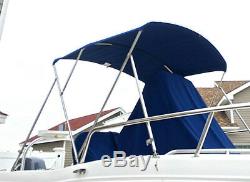 Bimini Top Canvas Cover Stainless Steel Hardware Center Console 17-20 foot Boat