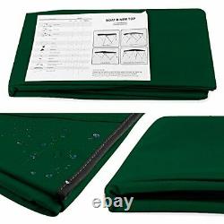 Bimini Top Cover 4 Straps Green 4 Bow 8'L x 54 H x 91-96 W 1 Aluminum Frame