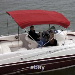 Bimini Top Skin & Boot 80147 Red 3-Bow Poly 5'L, 32H, 61-66W-NEW-SHIP N 24 HOURS