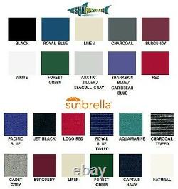 Bimini Top Storage Boot 85-90 Wide Sunbrella Fabric Colors Pick Your Color