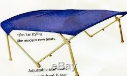 Blue Deluxe 1 1/4 frame 8' Pontoon Boat (Bimini) top OEM Grade Pacific BLUE