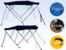 Boat Bimini Top 3 Bow / 4 Bow Navy Blue Canopy Cover 6ft / 8ft Long Freee Clips