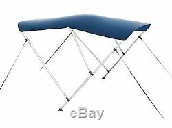 Boat Bimini Top Cover 46H x 6' L x 73-78W (Navy Blue), with Hardware and frame