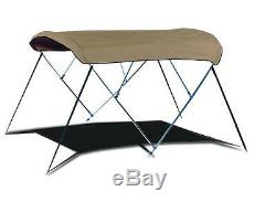 Boat Bimini Top withFramework 6' L x 67-72 W x 36 H Sunbrella Fabric 12 Colors