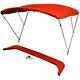 Carver Industries A5487Tb-3 Red 3-Bow 82-94 In Aluminum Boat Bimini Top / Cover