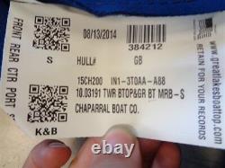 Chaparral 200 (2015) Bimini Top Cover W / Boot Blue 69 X 66 Marine Boat