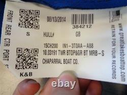 Chaparral 200 (2015) Bimini Top Cover W / Boot Blue 69 X 68 Marine Boat
