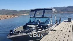 Convertible Bimini Top for DEEP V Aluminum Fishing Boat 4'L X 49H 67- 72W