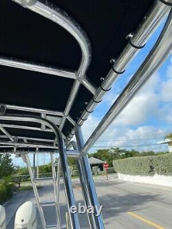 Custom Aluminum Boat Top T-top Shade Roof Arch Bimini Top Canvas
