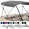 Deluxe Boat Pontoon Bimini Top Set with Boot Rear Support Poles 3 and 4 Bow