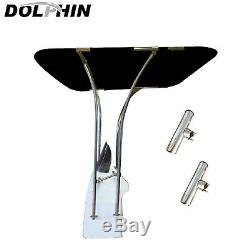 Dolphin Adjustable Basic T TOP Stainless Bimini Boat T Top With 2 Rod Holders