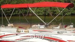 Dual Pontoon Bimini Boat Top Kit- USA-MADE- Max height 48 Max Length 16