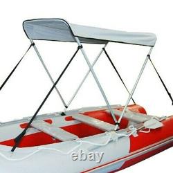 Foldable Awning Inflatable Boat Bimini Top Canopy Bikini 2 Bow Clips Shade Cover