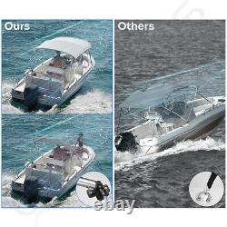 Gray 3Bow 600x600 Denier UV Resistant Boat Bimini Top Cover 73-78 Width