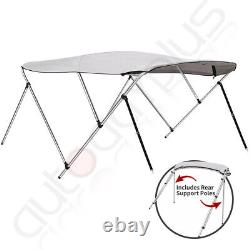 Gray 600D UV protection & weather resistant Boat Bimini Top Cover 91-96 Width