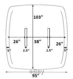 Gray Zip-On PontoonBoatTops. Com Pontoon Bimini Fabric Top, Fits 1 Frame 8'x8