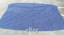 Heavy Blue 7ft x 9ft 3 bow Bimini top canvas with zippered sleeves for the bows