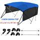 KAKIT 3 Bow 4 Bow Bimini Top Boat Cover Detachable Mesh Sides withFrame Rear Poles