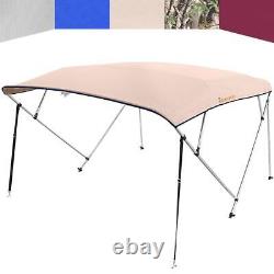 KING BIRD 4 Bow 85-90 Bimini Top Boat Cover Canopy Shelter With Rear Poles US