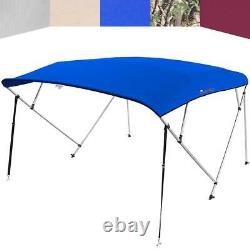 KING BIRD 4 Bow 8ft Long Waterproof Bimini Top Boat Cover Canopy With Rear Poles
