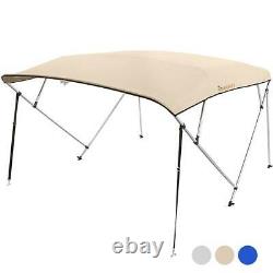 KING BIRD 4 Bow Bimini Top Outdoor Top Canopy Boat Canvas Cover Clips Shade US