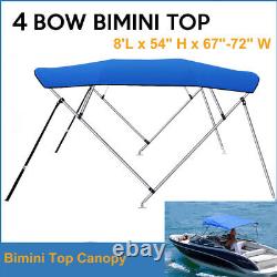 Kakit BIMINI TOP 4 Bow Boat Cover 67-72 Wide 8ft Long With Rear Poles