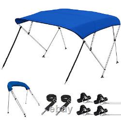 Kakit BIMINI TOP 4 Bow Boat Cover Blue 91-96 Wide 8ft Long With Rear Poles