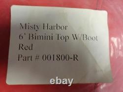 MISTY HARBOR BIMINI TOP 4 BOW With BOOT 2005 RED 87 X 81 001800-R MARINE BOAT