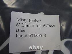 MISTY HARBOR DARK BLUE BIMINI TOP & BOOT 4 BOW 001800-B 89 1/4 x 81 1/4 BOAT