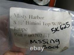 Misty Harbor 002021-t Taupe Bimini Top 9 1/4 L X 8 1/2 W Marine Boat