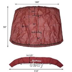 Misty Harbor Boat Bimini Top Cover 2020-W with Boot Wine 8 Foot