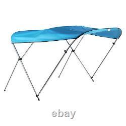 NEW BIMINI TOP 3 Bow Boat Cover Blue 67-72 Wide 6ft Long UV Protect