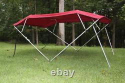 NEW BURGUNDY VORTEX 3 BOW BIMINI TOP 6' long / 67-72 wide, 46 TALL