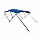 New Komo Covers Boat Bimini Top 46H x 6'L x 54-60W (Blue), with Boot, Hardware