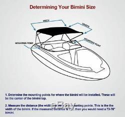 New Komo Covers Boat Bimini Top 46H x 6'L x 54-60W (Grey), with Boot, Hardware
