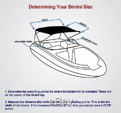 New Komo Covers Pontoon Boat Bimini Top 10'X91-96X54 with Boot & Hardware, Blue