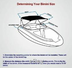New Komo Covers Pontoon Boat Bimini Top 10'x91-96x54 with Boot, Hardware, Blue