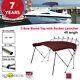 Oceansouth 3 Bow Bimini Top with Rocket Launcher 4ft Length 75- 83 Maroon