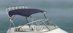 Oceansouth 3 Bow Bimini Top with Rocket Launcher 4ft Length 75- 83 Maroon