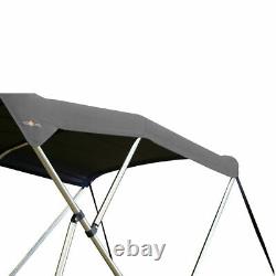 Oceansouth BIMINI TOP 3 Bow Boat Cover Gray 67-72 Wide 6ft Long With Rear Poles