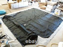 Older Model Traditional Pontoon Bimini Top Fabric Only, SurLast 96-102 W Black