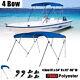 PREMIUM Boat BIMINI TOP 4 Bow Boat Cover 91-96 Wide 8ft Long With Rear Poles