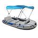 PU Coating Bimini Top Boat Cover 3 Bow 6' Long 67-72in waterproof UV-resistant