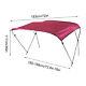 PU Coating Bimini Top Boat Cover 3 Bow 6' Long, Red, waterproof, UV-resistant