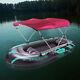 PU Coating Bimini Top Boat Cover 3 Bow 6 Long, Red, waterproof, UV-resistant