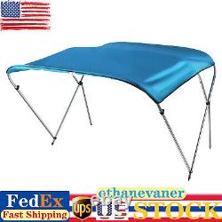 PU Coating Bimini Top Canopy Boats Cover 3 Bow 67-72in Waterproof UV-resistant