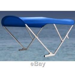 PWR ARM II Automatic Power Pontoon Bimini Top with Anodized Frame -Pacific Blue