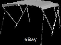 Pactrade Marine Boat 3 Bow Bimini Top Canopy Cover UV Waterproof Grey Pigment